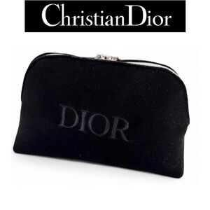 DIOR Black Velvet Makeup Pouch w/Box, EUC